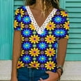 thumbnail image 2 of Pompotops Femmes Mode Casual Manches Longues Boutons Sweatshirt Imprimé Confortable Tops Blouse, 2 of 6