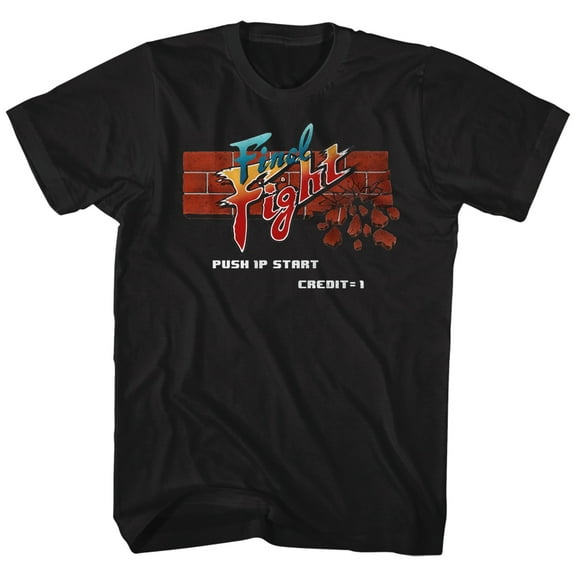 Final Fight Arcade Black Adult T-Shirt