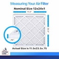 thumbnail image 4 of Filter King 12x24x1 Air Filter | 2-PACK | MERV 8 HVAC Pleated A/C Furnace Filters | MADE IN USA | Actual Size: 11.5 x 23.5 x .75", 4 of 6
