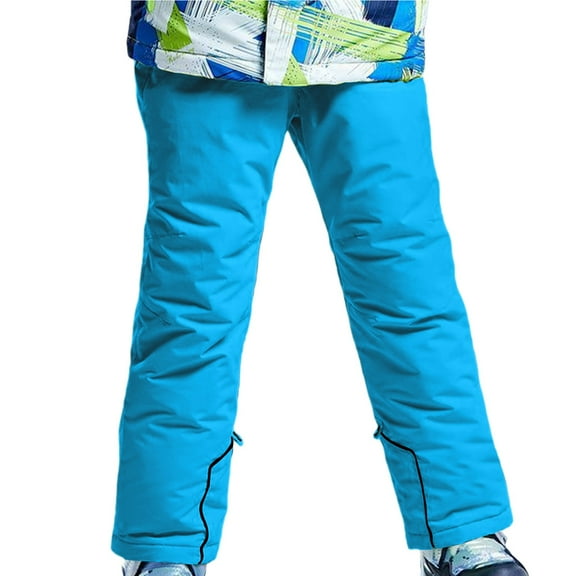 Mercatoo Girls Boys Insulated Ski 𝗕𝗶𝗯 Overalls Waterpro𝗼f Sn𝗼w Pants Winter Thick Ski Trousers Teen Kid Windproof Outdoor Snowpants
