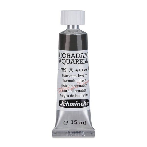 Schmincke Horadam Aquarell Artist Watercolor - Hematite Black, 15 ml tube