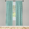 thumbnail image 4 of Ambesonne Geometric Window Curtains, Smoothly Continuous Stars, Each 28" W x 95" L, Pale Seafoam and Dark Seafoam, 4 of 4