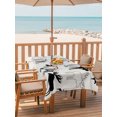thumbnail image 2 of Outdoor Tablecloth with Umbrella Hole for Patio/Picnic/Party/Camping, Black Moose Waterproof Table Cloth Rectangle Table Cover Washable, Modern Abstract Art (54"x 80"), 2 of 9