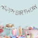 thumbnail image 1 of unbranded Letrero De Fiesta Con Lentejuelas Plateadas Para Cumpleaños Y Ambiente Festivo, 1 of 4