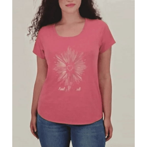 Lucky Brand Women's Short Sleeve Graphic Tee, Rose, Large