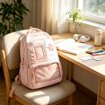 thumbnail image 5 of Star Accent Ita Backpack with Pin Display Mesh, Ita Bag for Women, Large Capacity Cotton-Polyester Pin Trading Backpack, Matte Texture Display Bag for Modern Hobbyists, 5 of 9