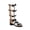Black, variant on Womens Knee High Gladiator Dressy Sandals Bow Open Toe Summer Buckle Roman Flat Boots Back Zipper Low Heel Sandals