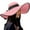 Pink, variant on Beach Hats For Women Big Straw Wide Brim Summer Hat Floppy Foldable Roll Up Cap Sun Hat