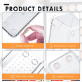 thumbnail image 3 of Desk Drawer Organizer Bins 6 PCS, 9X6X2In Clear Organizers with Silicone Pads, Vanity , Non Slip 6Pcs, 3 of 5