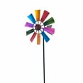 thumbnail image 1 of Molino de viento de metal de hierro para jardinería patio molino de viento para exteriores molino de viento giratorio adornos artesanales de metal flores de colores 24x73cm ANGGREK  Otros, 1 of 8