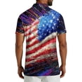 thumbnail image 2 of Men's USA 250th Anniversary American Flag Stars Polo Shirt Patriotic Casual Short Sleeve America 250 Merchandise, 2 of 6