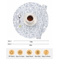 thumbnail image 6 of 13 Inch Round Placemats Set of 4, Light Blue Dandelion Non Slip Heat Insulation PP Table Mats, Spring Flowers Modern Minimalist Washable Place Mats for Kitchen Dining Party Table Decor, 6 of 7