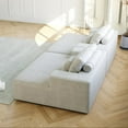 thumbnail image 2 of 55" Oversized Chaise Lounge Chair Indoor Chenille Sofa Bed with Throw Pillows Recliner Chair Comfy Sleeper Chair Sofa Couch for Living Room, Bedroom, Apartment,Beige, 2 of 8