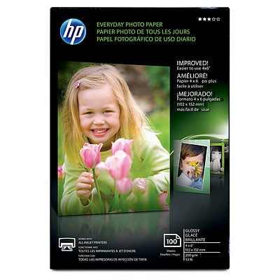 HP Everyday Glossy Photo Paper-100 sht/4 x 6 in (Best Printer For Glossy Paper)