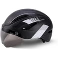 thumbnail image 1 of Cycling Helmet with Eye Protection LED Tail Light USB Charging Cable Detachable Sun Visor Magnetic Goggles Breathable Adjustable Helmet (Black), 1 of 5