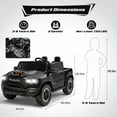 thumbnail image 3 of RAM 24V Ride on Cars for Tow Kids, RAM 1500 RHO 2 Seat Battery Powered Ride on Toys with Remote Control, 4 Wheels Suspension Trunk, LED Light, MP3 Player, Electric Car for Kids Boy Girl Gift, Black, 3 of 10
