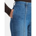 thumbnail image 4 of Time and Tru Women's Seamed Wide Leg Jeans, Sizes 0-20, 4 of 5