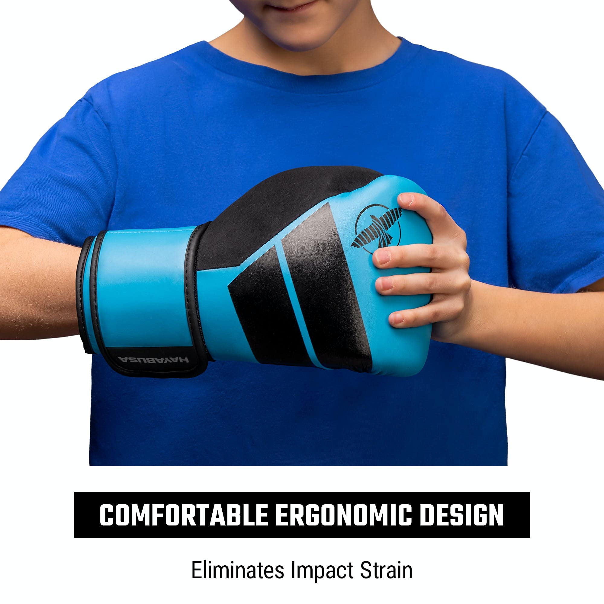Hayabusa S4 Kids Boxing Gloves for Boys and Girls - Blue, 6 oz