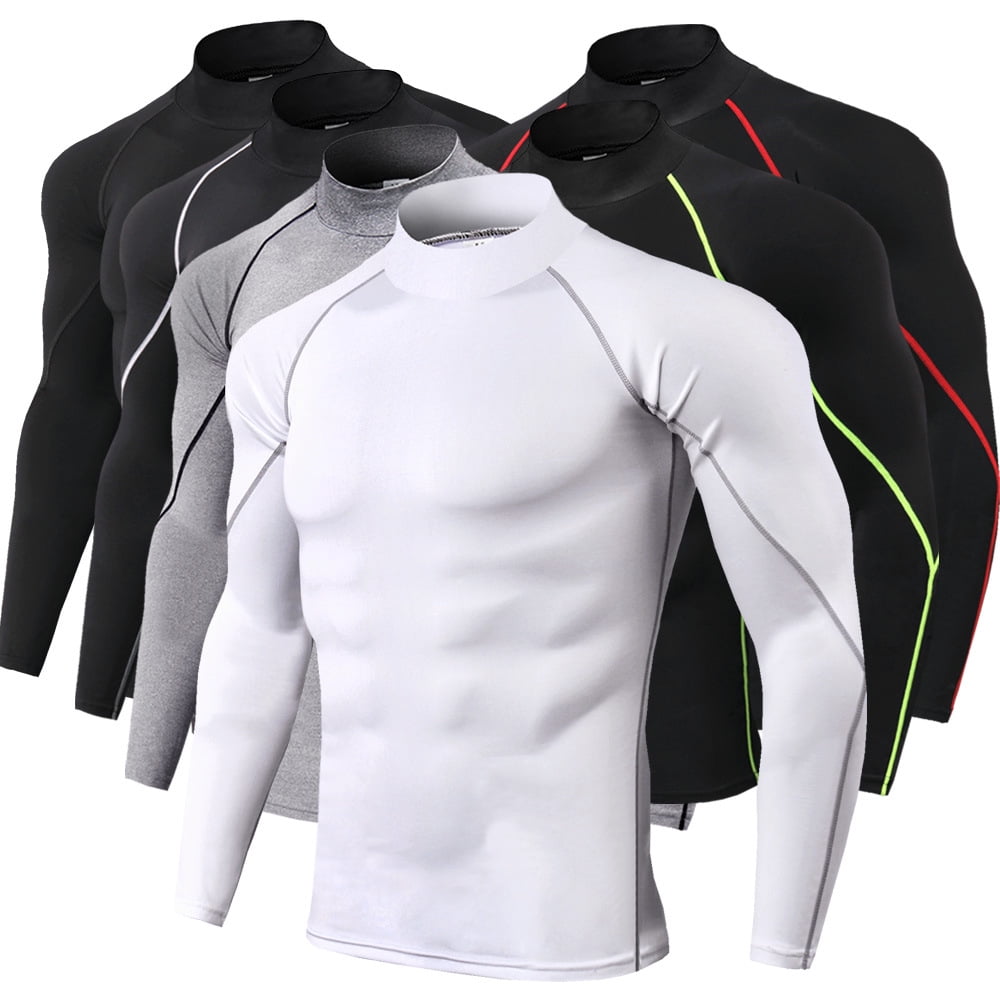 high neck workout shirts