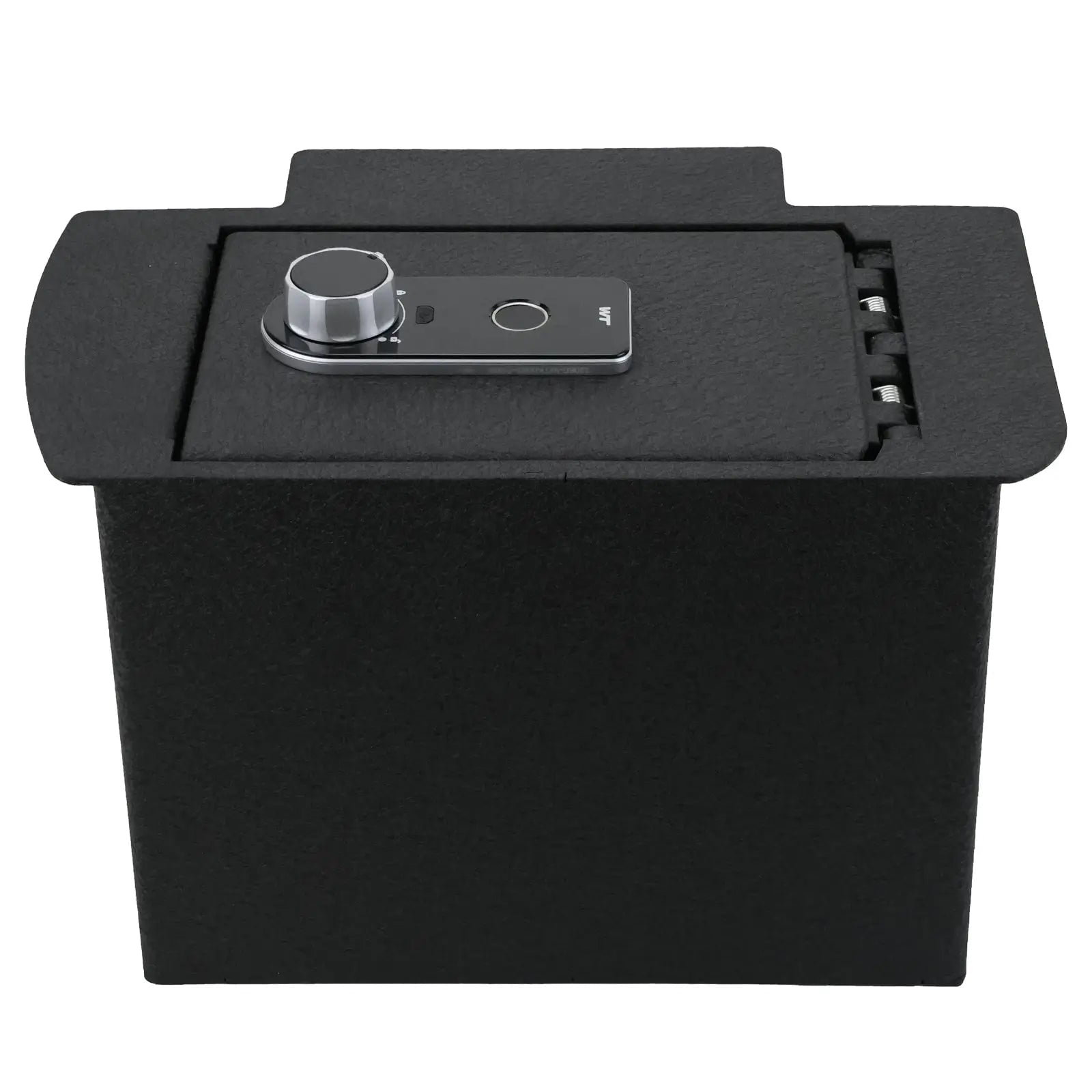 Console Safe Gun Safe for Car, WASAI Premium In-vehicle Console Gun Vault Lockbox Compatible with 2005-2015 Toyota Tacoma with Heavy Gauge Plate Steel, Fingerprint Lock with Key.