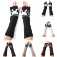 thumbnail image 2 of Winter Arm Sleeves Rabbit Cute Elastic Unisex Thumb Hole Arm Warmers Arm Covers, 2 of 10