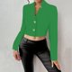 thumbnail image 2 of Tops para mujer,Blusa de mujer, jersey de manga larga con cuello vuelto, abrigo de poliéster con botones, cuello en V, estilo informal, para uso diario en casa, sopatenor, 2 of 9