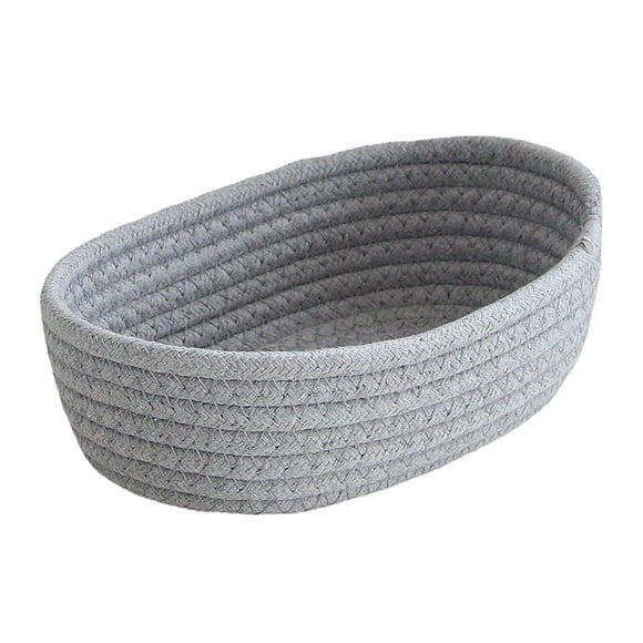 Rangement Textile Maison Pratique Tissé pour Petits Espaces Paniers Ovales Élégants Solution de Rangement Minimaliste en Corde