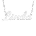 thumbnail image 4 of Optima Jewelry Sterling Silver 'Linda' Name Pendant on 16-inch Trace Chain - White, 4 of 5