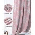 thumbnail image 6 of Pink Christmas Blackout Curtains for Bedroom 45 Inch Length 2 Panels Set, Winter Xmas White Snowflakes Dots Thermal Insulated Energy Saving Window Treatment Curtains Blackout Drapes 52"x45", 6 of 8
