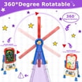 thumbnail image 5 of Sunforu Double-Sided Magnetic Kid Art Easel, Complete Drawing Station with Whiteboard and Chalkboard, Height-Adjustable, Blue, 5 of 9