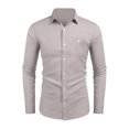 thumbnail image 4 of Fgvctg Mens Valentine's Day Shirts Long Sleeve V Neck Button Down Blouses Collared Oversized Date Day Love Heart Print Shirt Soft Business Casual Outfits Gray 3XL, 4 of 4