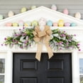 thumbnail image 6 of 23.6in Artificial Floral Swag with Burlap Bow, 5 Color Options for Front Door & Easter Decor, 6 of 7
