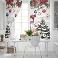 thumbnail image 5 of Fsddascl Christmas Blackout Curtains for Bedroom/Living Room, Thermal Insulated Kitchen Curtains, Snowman Poinsettia Pine Tree Branches Wooden Grommet Darkening Window Treatment Drapes 42"x63"x2, 5 of 6
