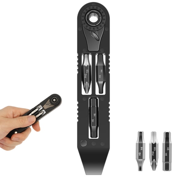 2Pcs Bike Tire Repair Kit Bike, 14 in 1 Multitool and Tire Levers with Ratchet Wrench Portable Bicycle Tool Kit