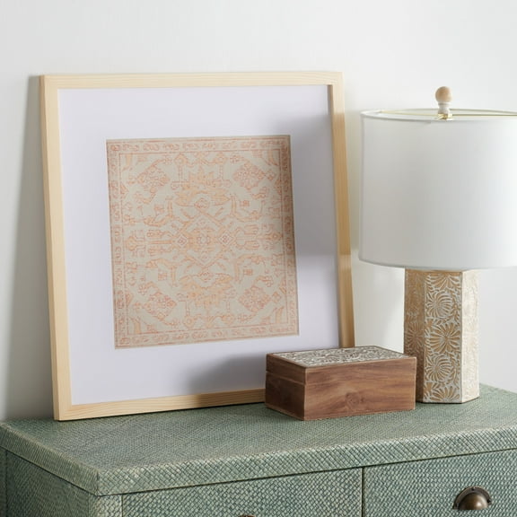 SAFAVIEH Stenquist 18 in. Framed Textile Wall Art, Gold/Beige