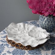 Beatriz Ball VIDA Lettuce Leaf Chip & Dip 17.5 White Melamine Serving