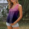 thumbnail image 2 of Lolmot Sleeveless Tank Tops Womens Summer Button Up Shirt Sleeveless Casual V Neck Tie-Dye Printed Cotton Linen Top, 2 of 4
