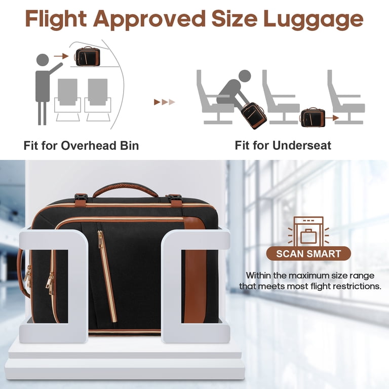 backpacks for traveling overhead bin size UKEIN Travel Backpack for Women Carry on Backpack Flight Approved 40L  Personal Item Backpack Water Proof Backpack with Packing Cubes and Shoe  Pocket