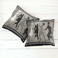 thumbnail image 6 of Ambesonne Music Throw Pillow Cover 2 Pack, Dancing People Nostalgic Art, 18", Dark Eggshell Multicolor, 6 of 7