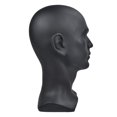 thumbnail image 5 of MIAOMANZI Cabeza de maniquí de PVC, maniquí masculino negro, soporte para maniquí, modelo de exhibición, sombrero, bufanda, pelucas, gafas de pelo, sombrero, herramienta de peinado de belleza (negro m, 5 of 5