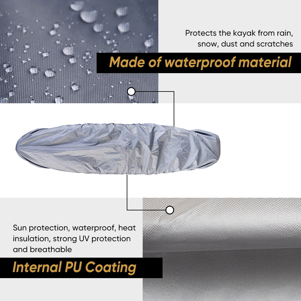 Kayak Cover,Waterproof Cover Duty Canoe Cover Heavy Duty Canoe Buckle Waterproof Sun Twirltide Cover 420d With Boat Cover Windproof Canoe Boat Cover Indoor And Cover Windproof Indoor