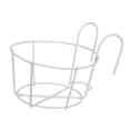 thumbnail image 2 of DOLITY Flower Pot Holder Basket Fence Shelf Container Railing Planters Iron Art Hanging White 12cm, 2 of 9
