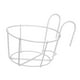 thumbnail image 2 of Cesta para macetas de metal multiusos, redonda, de hierro, para colgar arte, con barandilla Blanco 12cm, 2 of 8