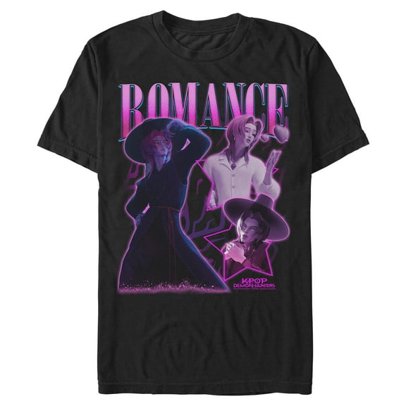 Mens KPop Demon Hunters Romance Saja Collage T Shirt