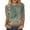 Army Green, variant on Fesfesfes Womens Turtleneck Bodysuit Women's Fashion Printed T-shirt Mid-length 3/4 Sleeves Blouse Round Neck Casual Tops Tshirts Shirts for Women 6(M)