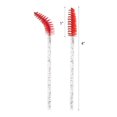 thumbnail image 2 of 100 varillas desechables para rímel, aplicador de rímel, cepillo para cejas, cepillo para extensiones de pestañas, color rojo, 2 of 5