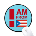 thumbnail image 1 of I Am From Puerto Rico Art Deco Fashion Mouse Pad Desktop Office Round Mat for Computer, 1 of 2