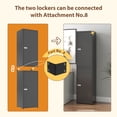 thumbnail image 4 of PLMFJQK Metal Locker Storage Cabinet with 1 Doors, Pantry with Shelves, Storage Cabinet with Adjustable Leveling Foot for Kitchen, Employees, Office,Locker,Black,34.5"*15.75"*13.78",Black, 4 of 7
