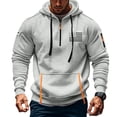 thumbnail image 2 of Men's Sweatshirt USA FLAG Patriotic Graphic Polyester Hoodies for Men Pocket Raglan Long Sleeve Sweatshirts, 2 of 4