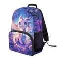 thumbnail image 2 of Uorisanigo School Backpack 17 inch for Kids 5-12, Lightweight Purple Floral Dragon Casual Daypack with Adjustable Padded Straps, Perfect for Preschool, Elementary, Camps and Travel, 2 of 7